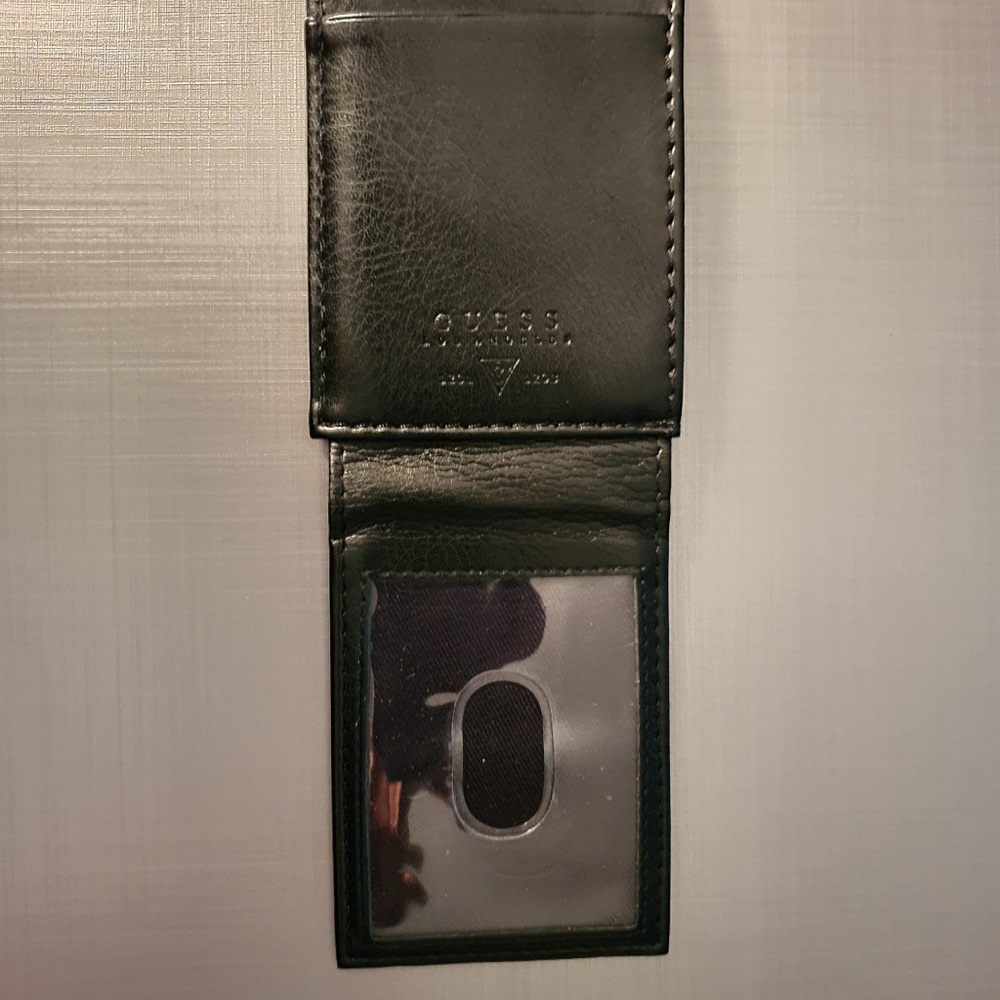 Mens Guess Leather Front Pocket Wallet